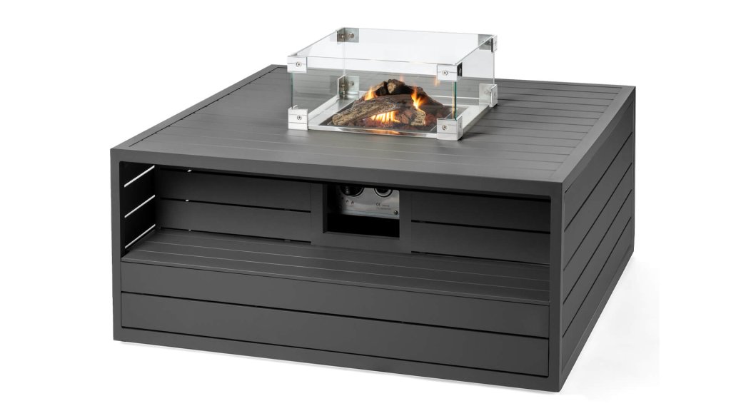 happy cocooning aluminium wit vierkant feuertisch