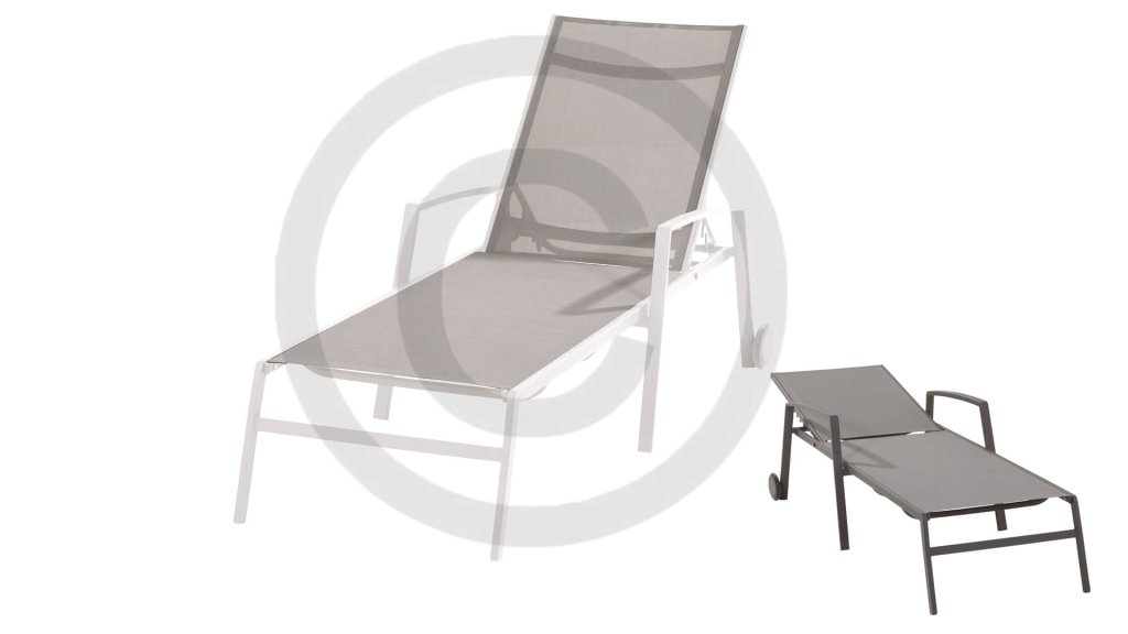 taste 4seasons solana sunbed white 91052